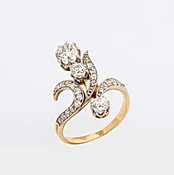 American 18kt Gold, Platinum &amp;amp; Diamond Ring