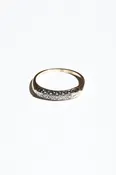 14K Deco White + Yellow Gold Diamond Band