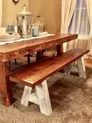 5' Farm Style Bench - A Frame Base