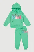 Baby Girls 12-24M Daddys Girl Glitter Graphic Hoodie and Joggers