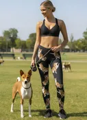 Denimaxx Women's Basenji Print High-Rise Leggings