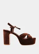 Gwen Velvet Platform Sandal