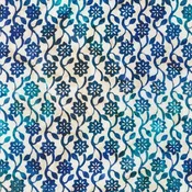 Artisan Batiks: Hermosa - Floral Vine Wallpaper - Marine - blue on pale blue
