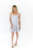Alyna Glitter Mini Dress · Sky