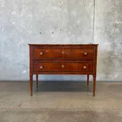 18th Century Italian Neo Classical Commode Two Drawer Walnut
