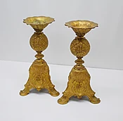 14" Ornate Candlesticks