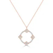 Circular Clover Diamond Pendant