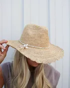 Adelee Crochet Raffia Cowboy Hat