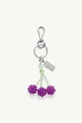Cherry Beaded Numeric Keyring
