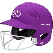 Rawlings Coolflo 1-Tone Highlighter Fastpitch Batting Helmet with Mask