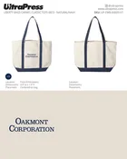 UP-EMB-84605 Embroidered Tote Bag XL SIZE - Oakmont Corporation - 100 Min Qty (Bulk)