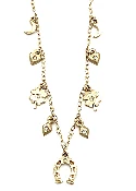 14 kt and Diamond Lucky Charms Necklace