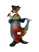 Colorful Clown Figurine with Cigar
