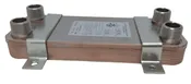 10 Plate 5x12 Water to Water Brazed Plate Heat Exchanger 1" MPT Ports w/ Brackets