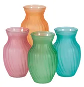 12 Piece Bright Frosty Glass Vase