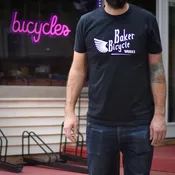 Baker Bicycle Works T Shirt — Baker Bicycle and Metal Works