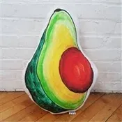 Avocado Throw Pillow — Drumming Beetle
