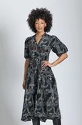APNY - Long Tiered Dress With Elbow Sleeves