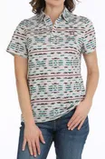 Cinch Women's S/S Polo Aztec Print MSK7910001