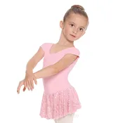 Eurotard Impression Mesh Bow Back Short Sleeve Dance Dress 78285
