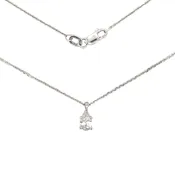 14k Pear Diamond Pendant Necklace