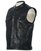 Clean Cut Leather Vest