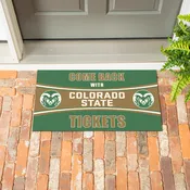 28" x 16" PVC Trapper Mat, Come Back with Tickets, Colorado State University