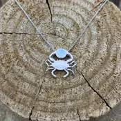 Alamea Blue Crab Larimar Necklace
