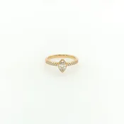 0.51 Total Carat Marquise Diamond Ladies Ring in Yellow Gold Band