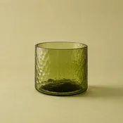 8 oz Hammered Drinking Glass | Green