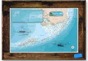Lobster Trap Framed Original Florida Keys Chart