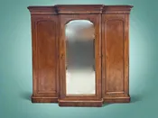 Oak Wardrobe with Diamond Dust Mirror