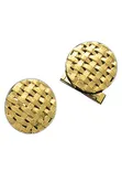 14K Gold – Basket Weave Design Cufflinks