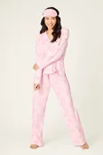 PJ Salvage Valentine's Day Leopard Hearts Print 3-Piece PJ Set
