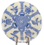 Antique Blue and White China Plate