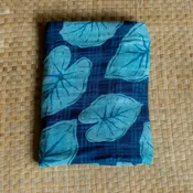 Blue Palaka Kalo Kapa Moe - Hawaiian Bamboo Swaddle Blanket