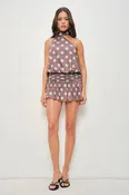 Chloe Dot Drop Waist Mini Dress