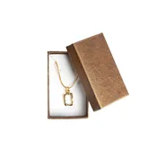 3.5" x 1.125" x 2" - Metallic Cardboard Foam Insert Earring and Pendant Box