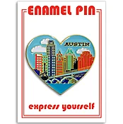 Austin Skyline Heart Pin