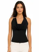 Cowl Neck Halter Top