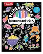 Rainbow Neon Hidden Pictures Includes 6 Neon Highlighter and stickers