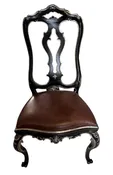 18th C Style Alfonso Marina Ebanista Ebonized Giltwood Dining Chair — Thrive Decor