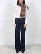 Cross Cut Mink Fur Scarf