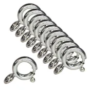 10/Pk 7 MM Spring Ring Open Ring Sterling Silver