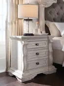 Andonhall Three Drawer Night Stand - Antique White