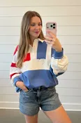 Americana Long Sleeve Polo