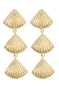 1.3 In Ear Post Shell Drops- Gold