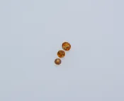 2.2-3.0mm Copper Orange Round Brilliant Graduated 3 Stone Suite