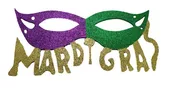 10" x 19.5" MG Mask Glitter Wall Plaque