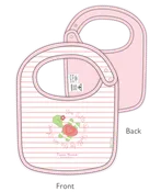 Sea Shells Turtle Baby Girl Bib — Butterfly Beach Clothing